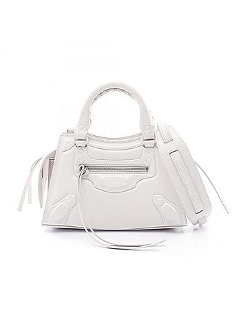 Balenciaga Balenciaga Neo Class City Mini 2-Way Handbag, Leather, Women's, White (638524) (view 1)