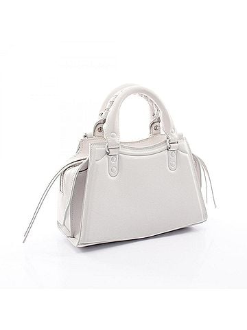 Balenciaga Balenciaga Neo Class City Mini 2-Way Handbag, Leather, Women's, White (638524) (view 2)