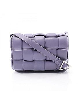 Bottega Veneta Bottega Veneta Padded Cassette Intrecciato Shoulder Bag/Handbag, Leather, Women's, Purple (view 1)