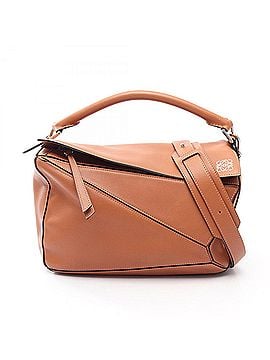 Loewe Loewe Puzzle Bag Medium 2-Way Handbag Leather Women's Brown (view 1)