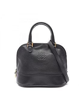 Loewe Loewe Anagram 2-Way Handbag, Leather, Women's, Black (view 1)