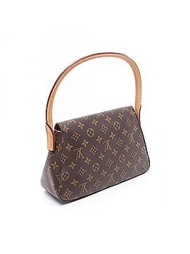 Louis Vuitton Louis Vuitton Mini Looping Handbag, Coated Canvas and Leather, Monogram Pattern, Women's, Brown, M51147 (view 2)