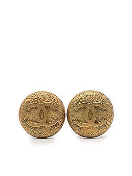 Chanel Gold Plated CC Round Clip On Earrings (view 1)
