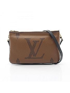 Louis Vuitton Louis Vuitton Pochette Double Zip Shoulder Bag/Handbag, Coated Canvas and Leather, Monogram Giant Reverse, Women's, Brown/Beige, M69203 (view 1)