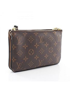 Louis Vuitton Louis Vuitton Pochette Double Zip Shoulder Bag/Handbag, Coated Canvas and Leather, Monogram Giant Reverse, Women's, Brown/Beige, M69203 (view 2)