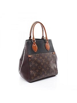 Louis Vuitton Louis Vuitton Fold Tote MM 2-Way Handbag, Coated Canvas and Leather, Monogram Pattern, Women's, Black/Burgundy/Multicolor, M45409 (view 2)