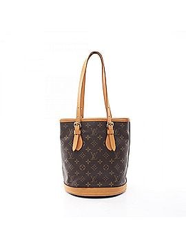 Louis Vuitton Louis Vuitton Bucket PM Handbag, Coated Canvas and Leather, Monogram Pattern, Women's, Brown, M42238 (view 1)