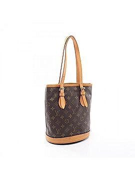 Louis Vuitton Louis Vuitton Bucket PM Handbag, Coated Canvas and Leather, Monogram Pattern, Women's, Brown, M42238 (view 2)