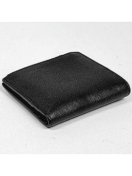 Prada Prada PRADA Logo Plate Bi-fold Wallet Saffiano Leather Nero (Black) 2ML049 Women's (view 2)