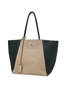 Louis Vuitton Louis Vuitton Lockme Cabas Bicolor Tote Bag Leather Vanille Noir M42289 Women's (view 1)