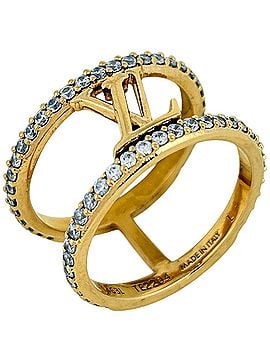 Louis Vuitton Louis Vuitton LV Iconic Strass Ring, GP Rhinestone Gold, Women's Ring (view 1)
