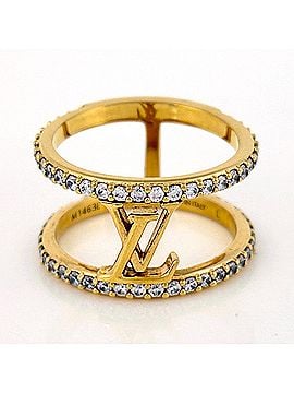 Louis Vuitton Louis Vuitton LV Iconic Strass Ring, GP Rhinestone Gold, Women's Ring (view 2)