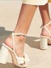 Loeffler Randall Solid White Ivory Heels Size 7 1/2 - photo 4