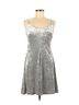 Calvin Klein Solid Silver Gray Cocktail Dress Size 8 - photo 1