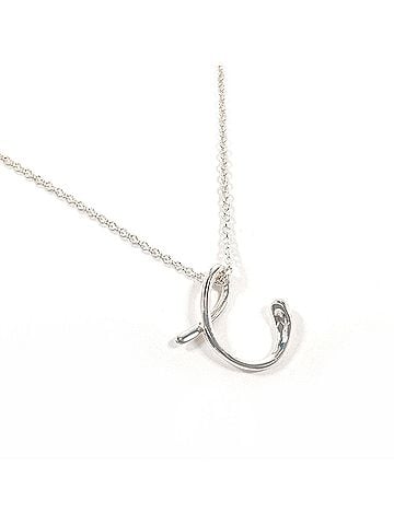 Tiffany & Co. TIFFANY&amp;Co. Tiffany Alphabet Letter C Elsa Peretti Necklace Sterling Silver 925 Women's (view 1)