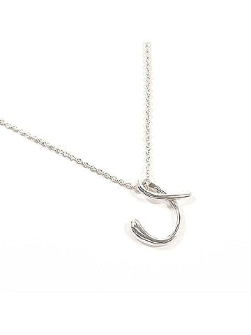 Tiffany & Co. TIFFANY&amp;Co. Tiffany Alphabet Letter C Elsa Peretti Necklace Sterling Silver 925 Women's (view 2)