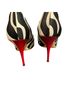 Giuseppe Zanotti 100% Satin Zebra Print Black White Heels Size EU 38 1/2 - photo 2