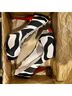 Giuseppe Zanotti 100% Satin Zebra Print Black White Heels Size EU 38 1/2 - photo 6