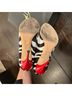 Giuseppe Zanotti 100% Satin Zebra Print Black White Heels Size EU 38 1/2 - photo 5