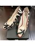 Giuseppe Zanotti 100% Satin Zebra Print Black White Heels Size EU 38 1/2 - photo 3