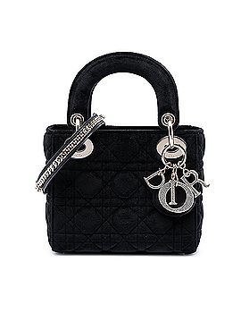 Dior Mini Velvet Cannage Lady Dior (view 1)