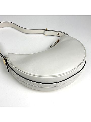 Prada Prada PRADA Logo Plate Shoulder Bag Leather White 1BC194 Women's (view 2)