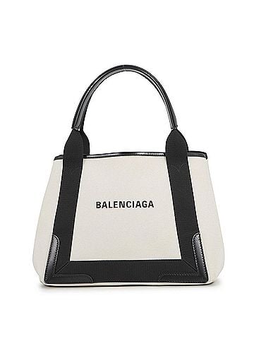 Balenciaga Balenciaga tote bag, navy cabas S, canvas, 339933, BALENCIAGA handbag, (view 1)