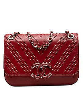 Chanel Large Chevron Sheepskin Subtle Flap (view 1)