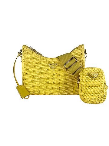 Prada Prada PRADA Shoulder Bag, Raffia, Yellow, Women's z10288 (view 1)