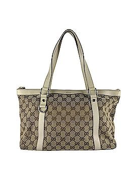 Gucci Gucci handbag, canvas and leather, ivory brown, women's, 141470 z10273 (view 1)