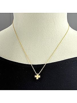 Tiffany & Co. Tiffany &amp; Co. Cross Necklace, Yellow Gold (YG), 750, Women's. (view 2)