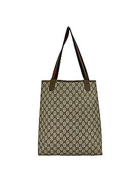 Gucci GUCCI Vintage Sherry Line GG Logo Leather Tote Bag/Handbag, Brown, 30628 (view 2)