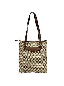 Gucci GUCCI Vintage GG Logo Leather Tote Bag/Handbag/Semi-Shoulder Bag, Brown, 62154 (view 2)