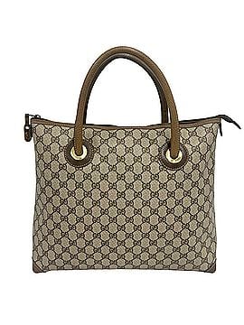 Gucci GUCCI (Old Gucci) Vintage GG Pattern Logo Hardware Leather Handbag Tote Bag Brown 98317 (view 1)