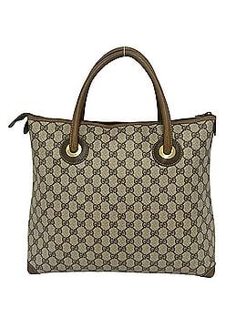 Gucci GUCCI (Old Gucci) Vintage GG Pattern Logo Hardware Leather Handbag Tote Bag Brown 98317 (view 2)