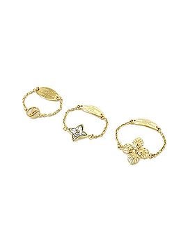 Louis Vuitton Louis Vuitton Set 3 Bague Blooming Strass S M68377 Ring (view 1)