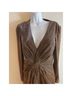 Mac Duggal 100% Polyester Solid Gold Brown Cocktail Dress Size 4 - photo 5