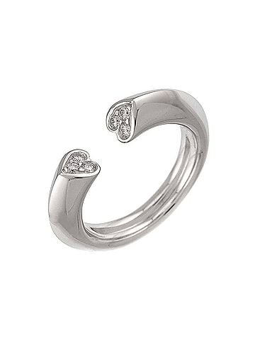 Tiffany & Co. Tiffany &amp; Co. Tenderness Heart Ring with Diamonds, 18K White Gold (750) (view 1)