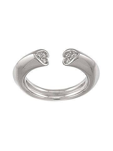 Tiffany & Co. Tiffany &amp; Co. Tenderness Heart Ring with Diamonds, 18K White Gold (750) (view 2)