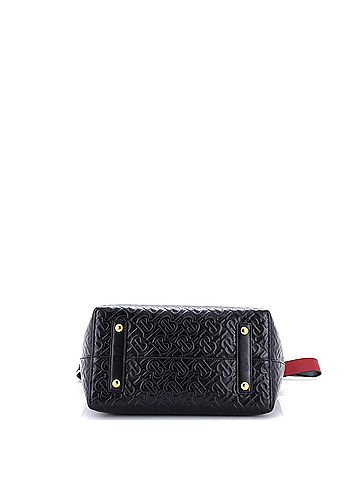 Burberry Belt Tote Monogram Embossed Leather Small (view 2)