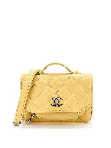 Chanel Business Affinity Flap Clutch with Chain Quilted Caviar (view 1)