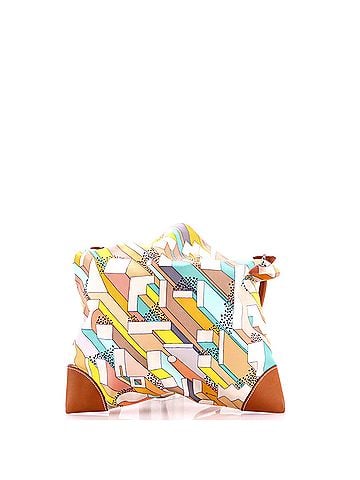 Hermès Silky City Bag Printed Silk and Leather PM (view 2)