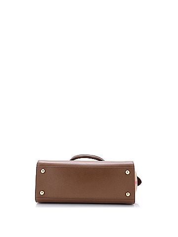Burberry Banwell Tote Leather and House Check Canvas Small (view 2)