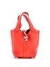 Hermès 100% Leather Red Picotin Lock Bag Clemence PM One size - photo 1