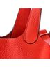 Hermès 100% Leather Red Picotin Lock Bag Clemence PM One size - photo 6