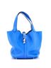 Hermès 100% Leather Blue Picotin Lock Bag Clemence MM One size - photo 1