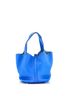 Hermès 100% Leather Blue Picotin Lock Bag Clemence MM One size - photo 4