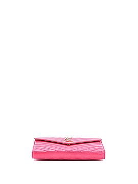 Saint Laurent Classic Monogram Wallet on Chain Matelasse Chevron Leather Medium (view 2)