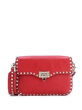 Valentino Garavani Rockstud Flip Lock Flap Bag Leather Medium (view 1)