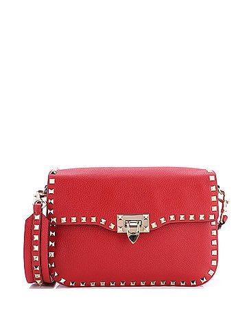 Valentino Garavani Rockstud Flip Lock Flap Bag Leather Medium (view 1)